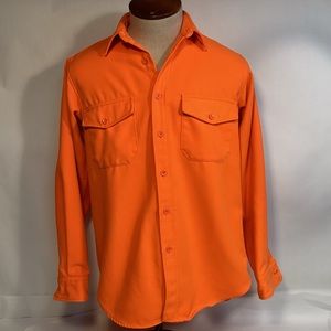 L.L. Bean Vintage Field hunting orange shirt jacket mens size medium